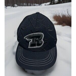 Rapid City RUSH Minor Hockey Black Zephyr 32- 5 Fitted Cap 7-3/4 35% Wool-EUC